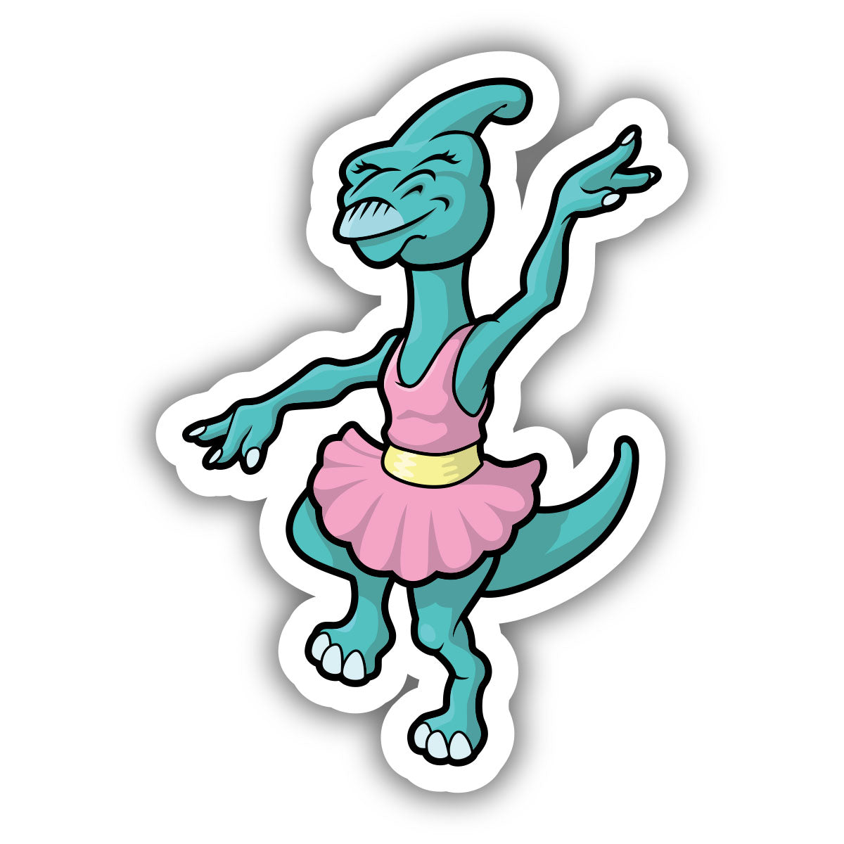 Ballerina Dinosaur Sticker: Diplodocus