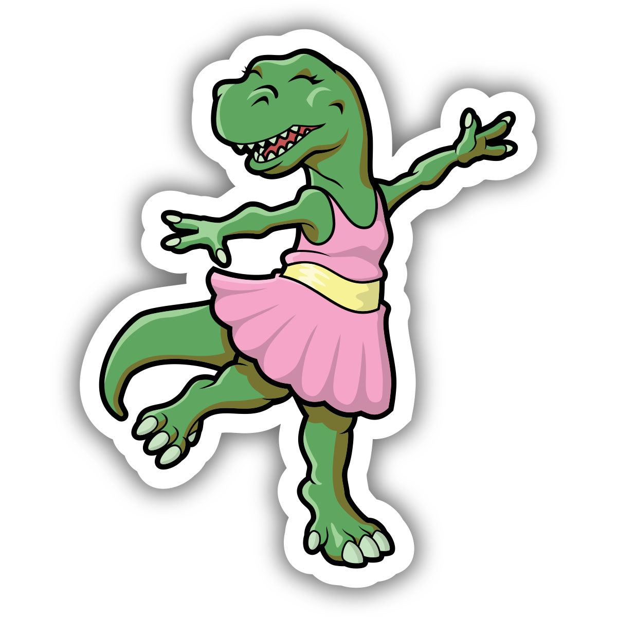 Ballerina Dinosaur Sticker: T. Rex
